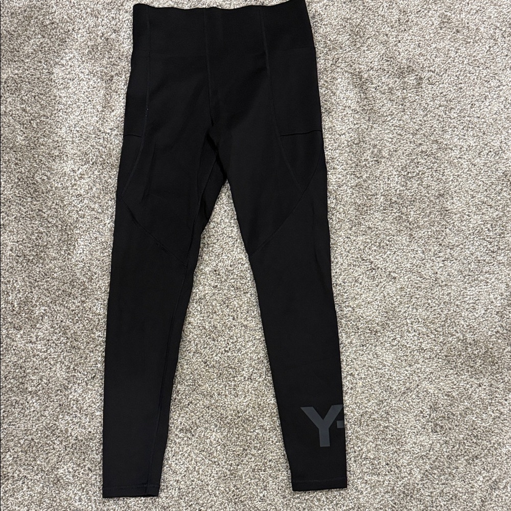 Y-3 Jet Black High-Waisted Leggings